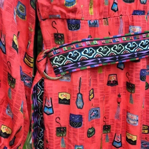 Emily Lovelock Teatime Midi Dress - Orange - Picture 6 of 10